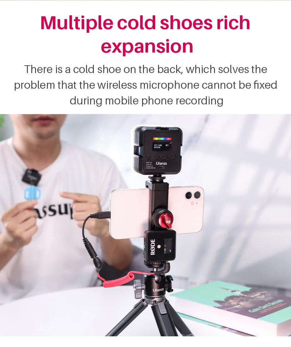 Ulanzi ST-27 Metal Vertical Phone Mount with Cold Shoe