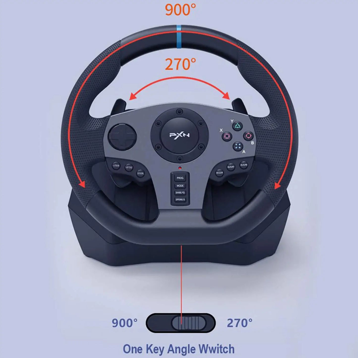 PXN V9 Gaming Racing Wheel pc Steering Wheel With Pedals and Shifter 270/900° Dual-Motor Feedback Driving gaming Racing Wheel fo