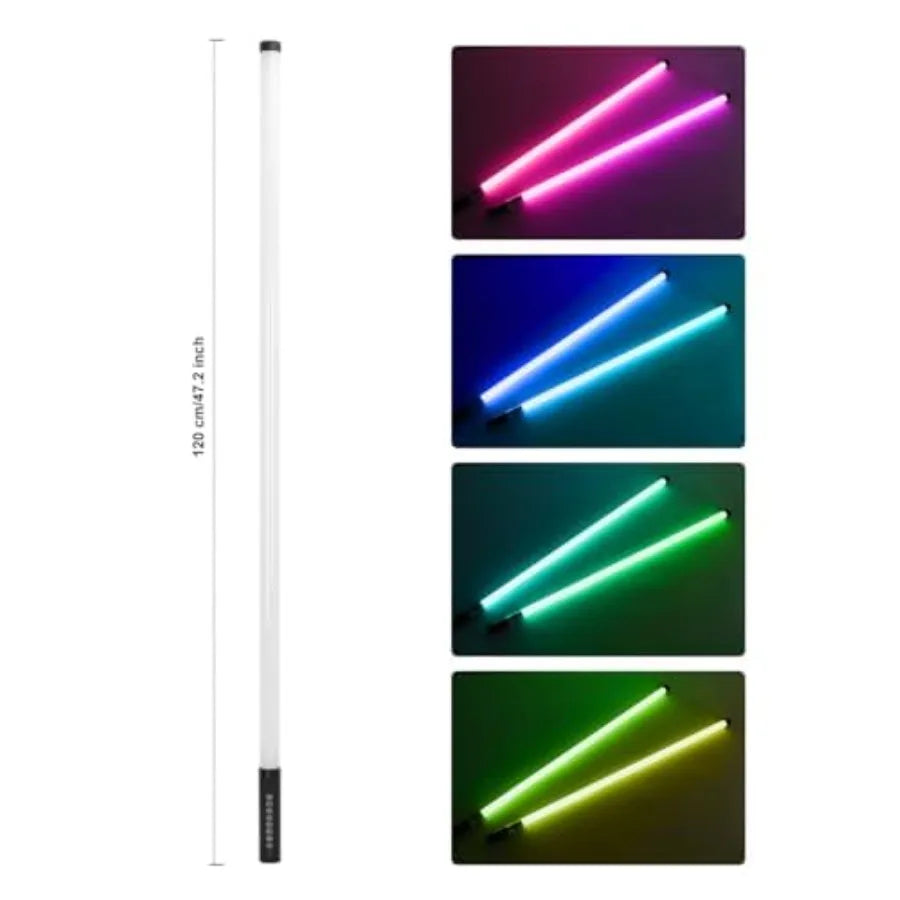 5000mAh Battery Powered Feet RGB led Tube dj Light bar Stand Colored Video Stick Lights for 360 Photo Booth Studio Dance Club P