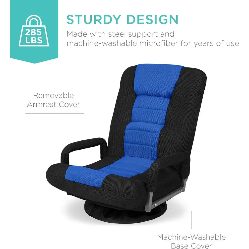 Swivel Gaming Chair 360 Degree Chair Rocker or TV, Reading, Playing Video Games w/Lumbar Support, Armrest Handles, **Ships from China**