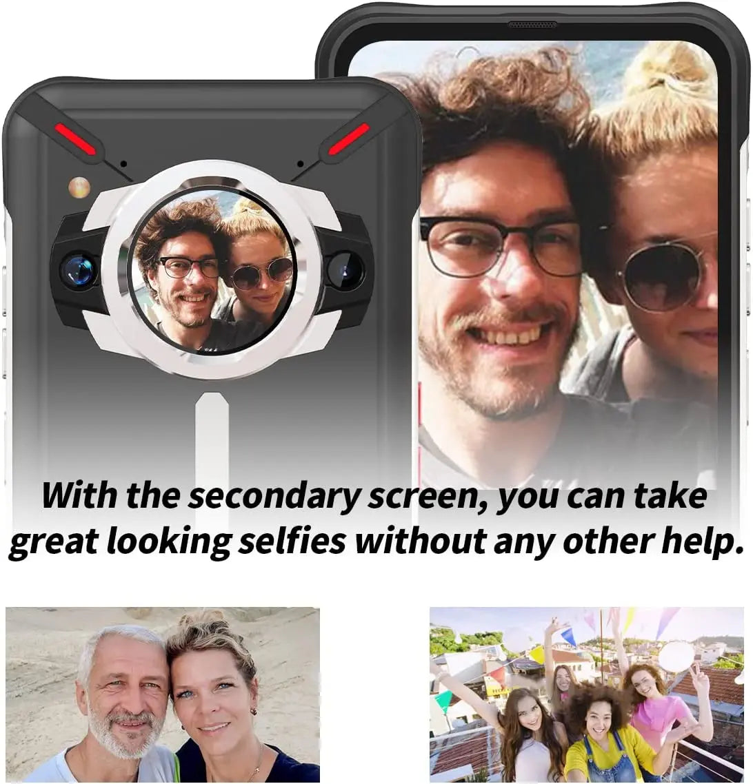 Unihertz TickTock S Rugged 5G Smartphone 8GB / 256GB Cell Phone 5200mAh 64MP Camera 30W 6.53" Screen Dimensity 700 Chipset