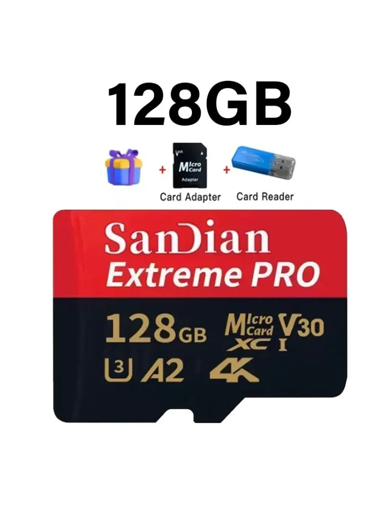 Class 10 U3 V30 Waterproof Memory SD Cards with USB Adapter 128GB 512GB High Speed Micro TF/SD Card for Phone Laptop Camera **Ships from China**