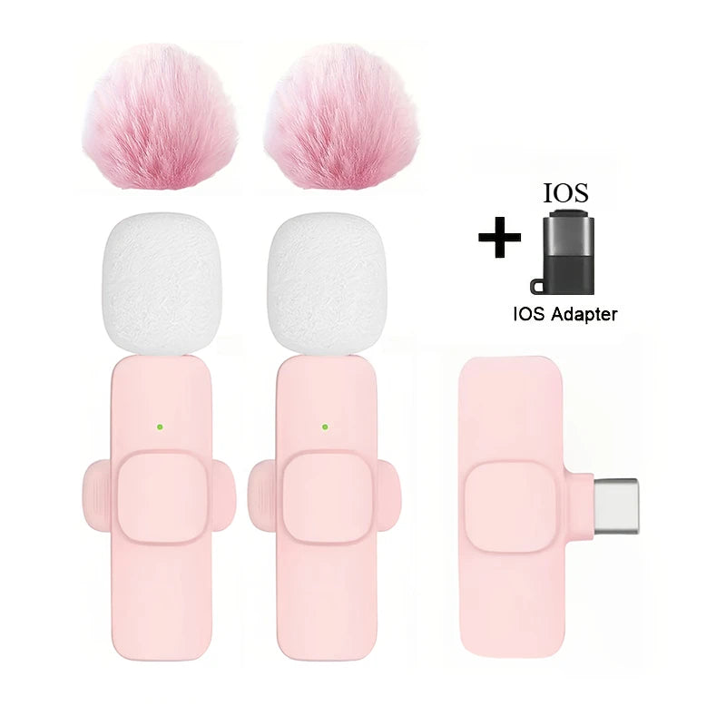 Wireless Lavalier Microphone for iPhone 17/16/15/Android with Noise Reduction USB C Mini Microphone for Vlog YouTube Recording,**Ships from China**