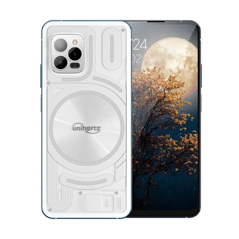 Unihertz Luna Smartphone Rhythm Ambient LED strip Music Phone 8GB RAM 256GB ROM 108MP G99 Mobile Phone Night Vision Cellphone
4G Android smartphone featuring a transparent back with RGB "Loop Breathing Light" LED strips that