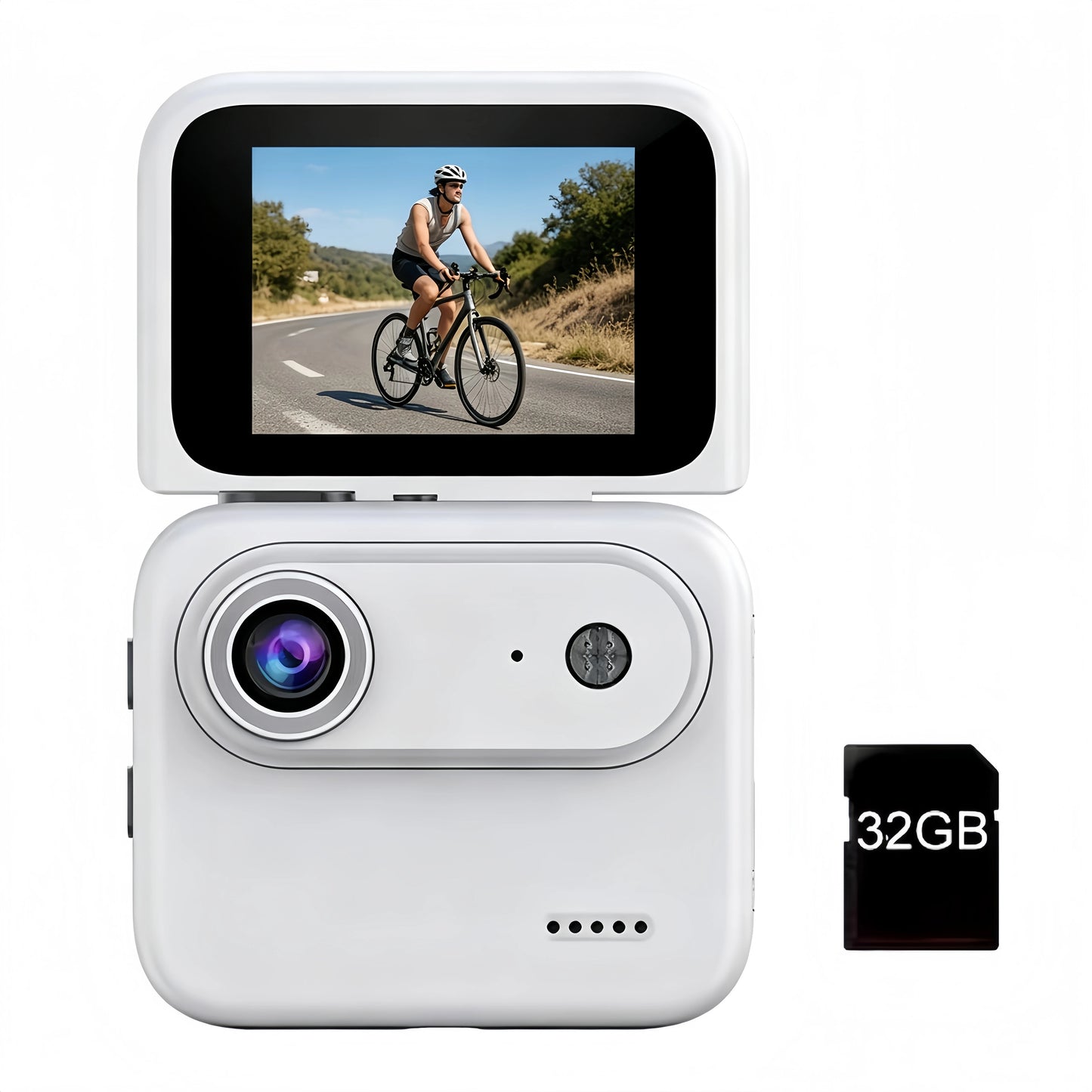 32GB Action Camera 1080P 360° with Flip Screen, Multi-Functional Vlogging Video Camera, Wide-Angle Lens, 1080P Multiple colors Us Shipping