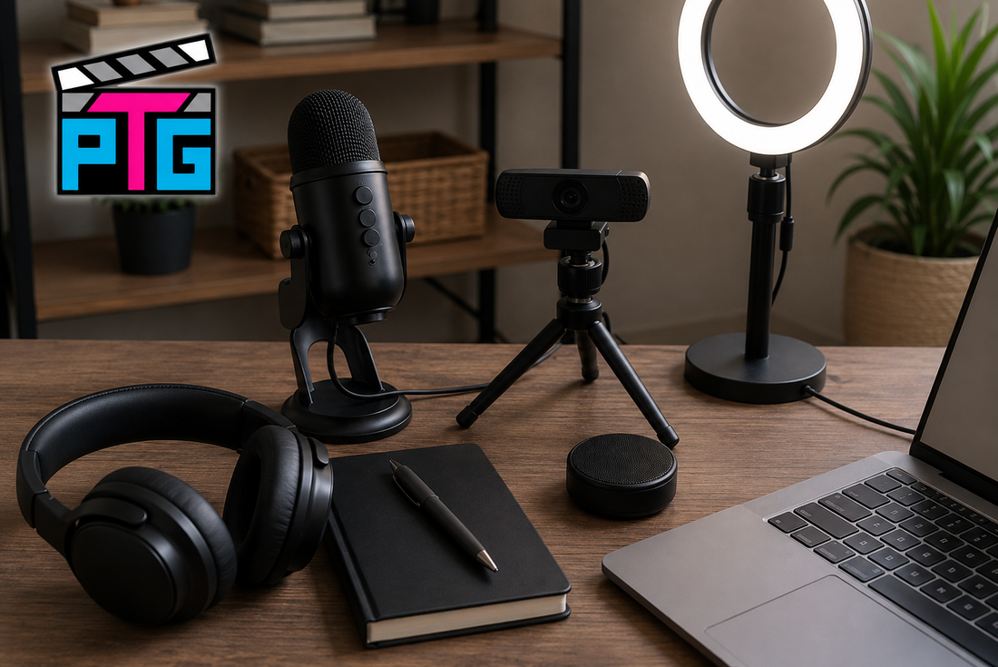 Remote video call setup with camera, lighting and audio