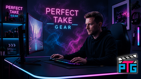 Gaming setup with gear for gamers and streamers