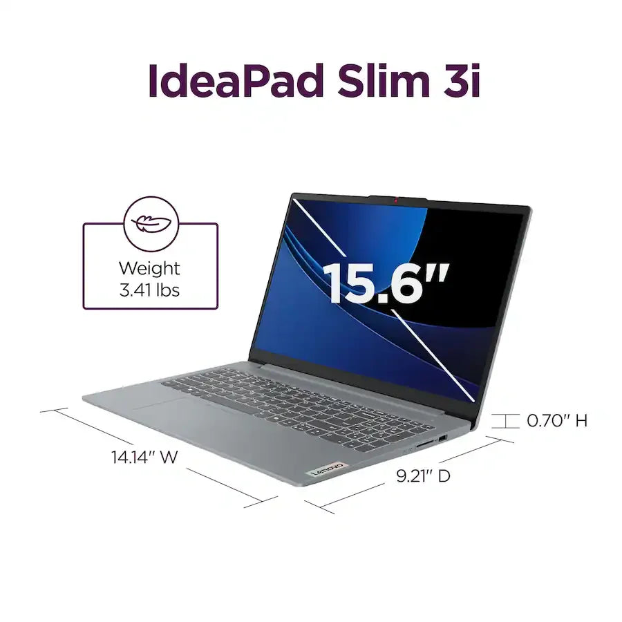 Lenovo IdeaPad Slim 3i 15.6 Fhd Laptop Intel N100 8Gb Ram 128Gb Storage