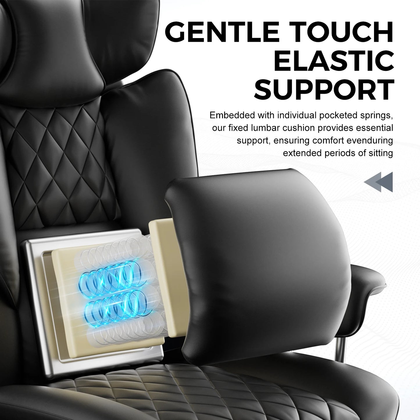 Comhoma Big and Tall Gaming Chair with Footrest and Lumbar Support