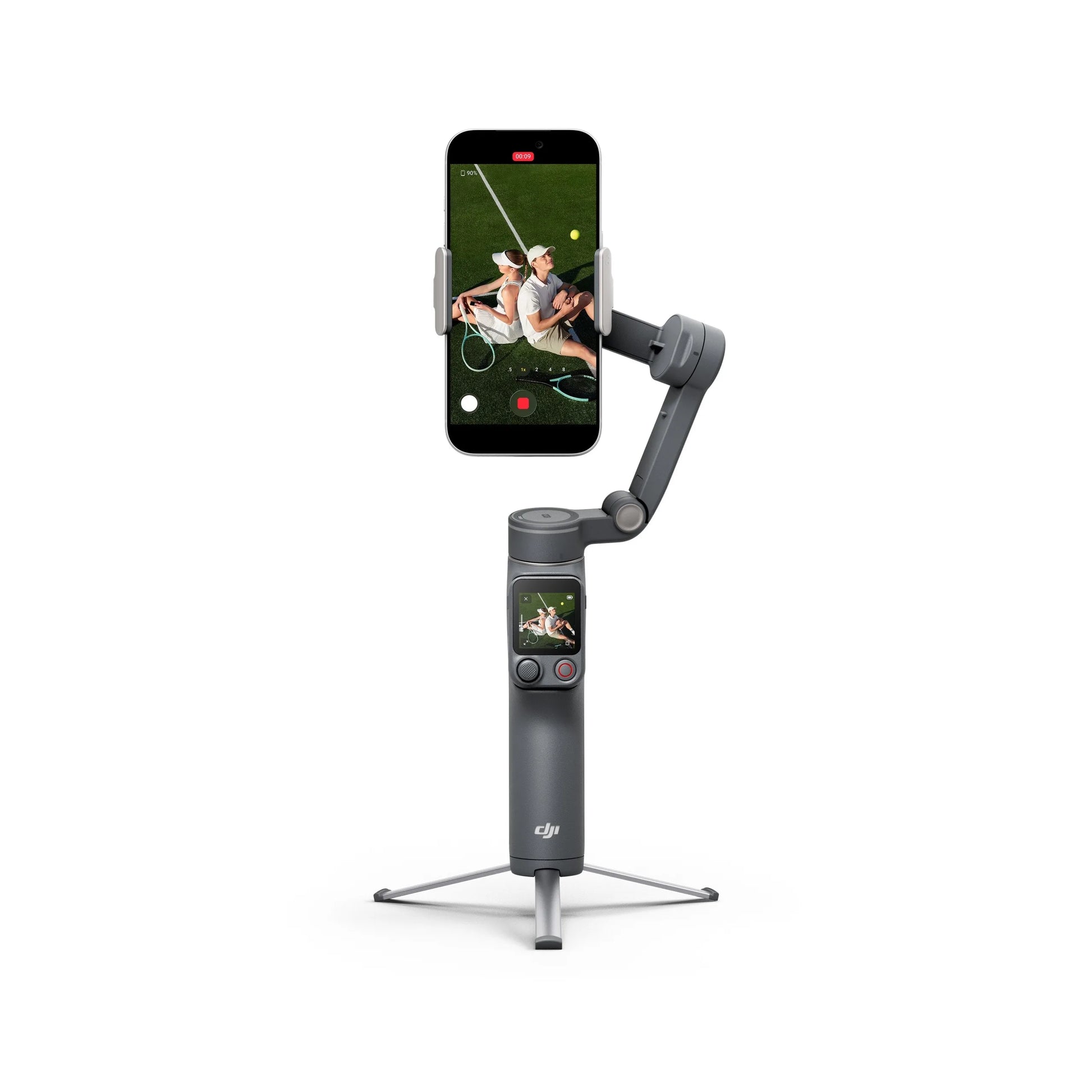 DJI Osmo Mobile 8P gimbal stabilizer for smartphones, gray with AI tracking