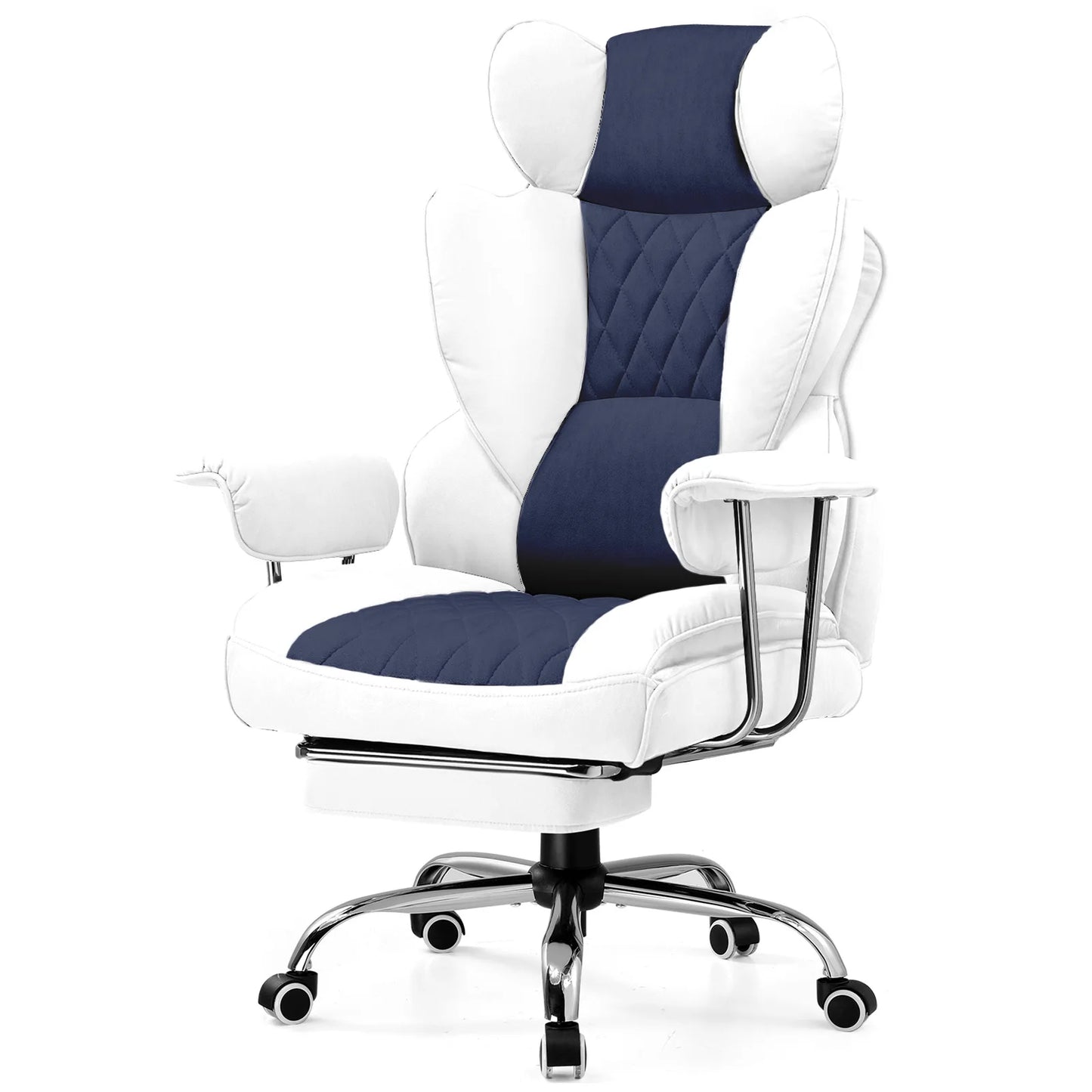 Comhoma Big and Tall Gaming Chair with Footrest and Lumbar Support