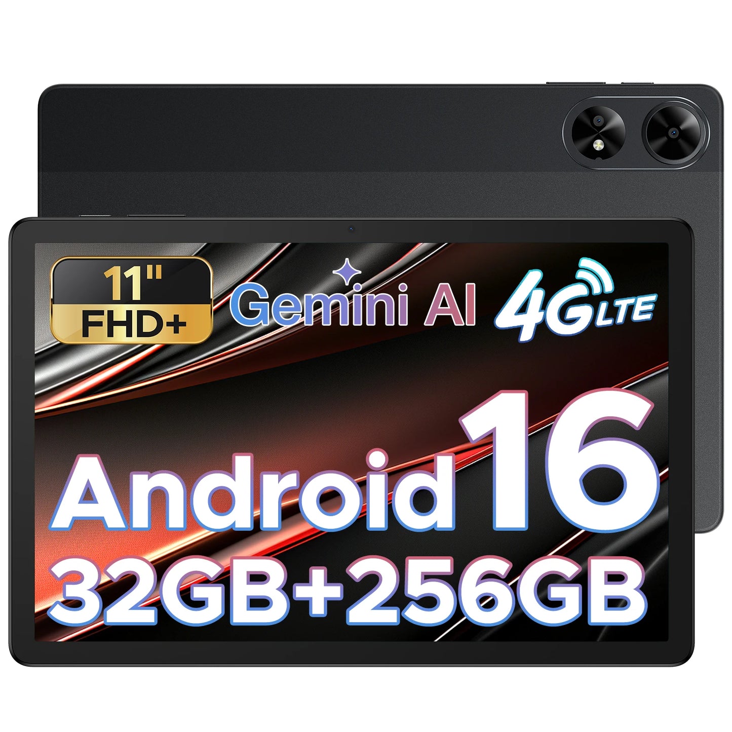 DOOGEE Tab G6+ Tablet 11 inch Android 16 Gemini Al FHD+ Display 8000mAh Battery 32GB+256GB Widevine L1 Dual Speakers Sim Pad PC