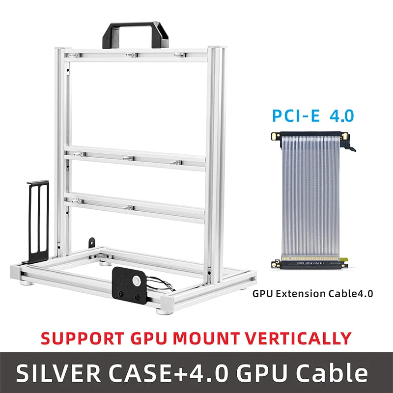 METALFISH BlockCase Aluminum Open Frame Case Support ATX/M-ATX Mainboard GPU Mount Horizontally 240 Water Cooler Gaming Cabinet ** **Ships From China**