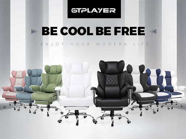 Comhoma Big and Tall Gaming Chair with Footrest and Lumbar Support
