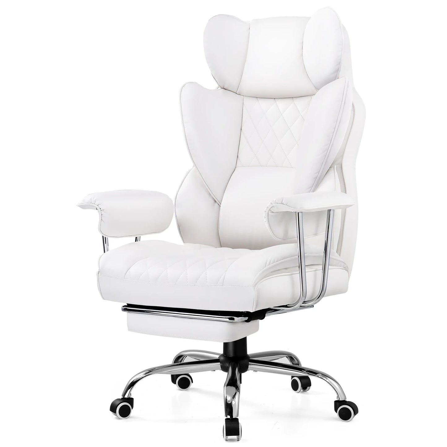 Comhoma Big and Tall Gaming Chair with Footrest and Lumbar Support