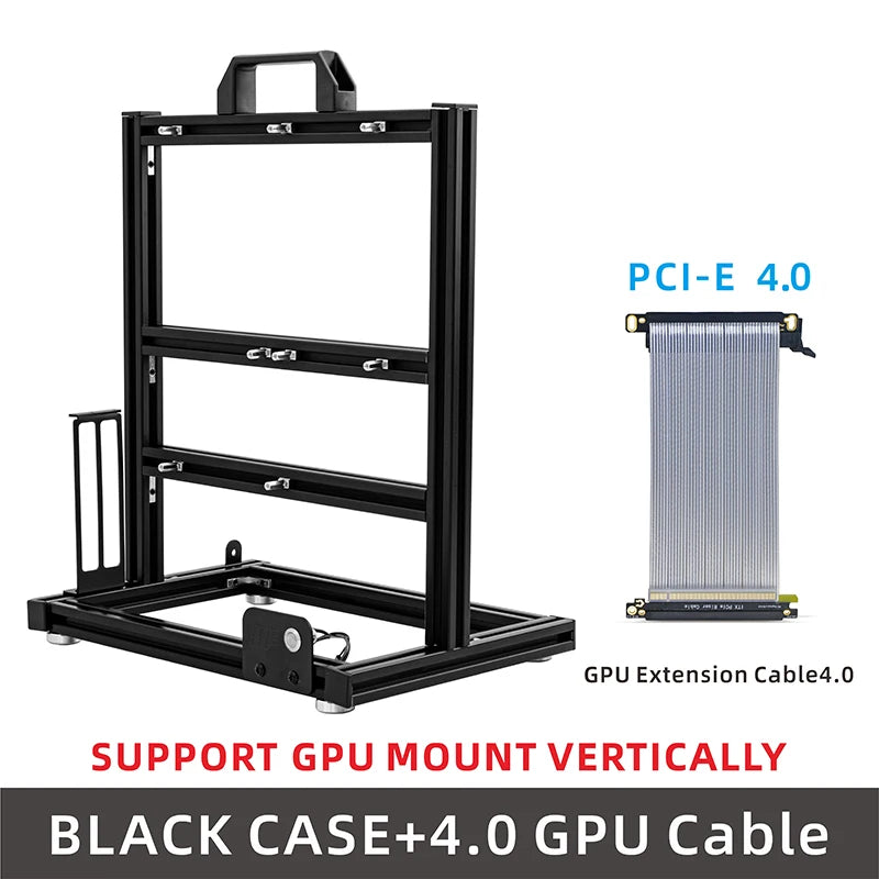 METALFISH BlockCase Aluminum Open Frame Case Support ATX/M-ATX Mainboard GPU Mount Horizontally 240 Water Cooler Gaming Cabinet ** **Ships From China**