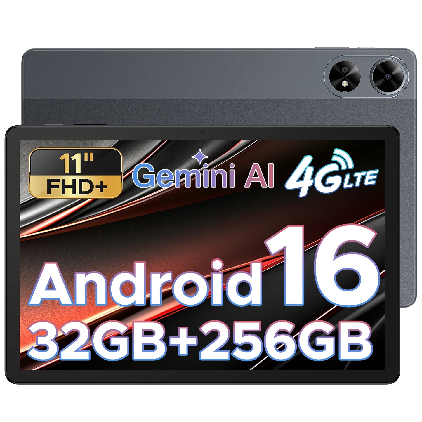 DOOGEE Tab G6+ Tablet 11 inch Android 16 Gemini Al FHD+ Display 8000mAh Battery 32GB+256GB Widevine L1 Dual Speakers Sim Pad PC