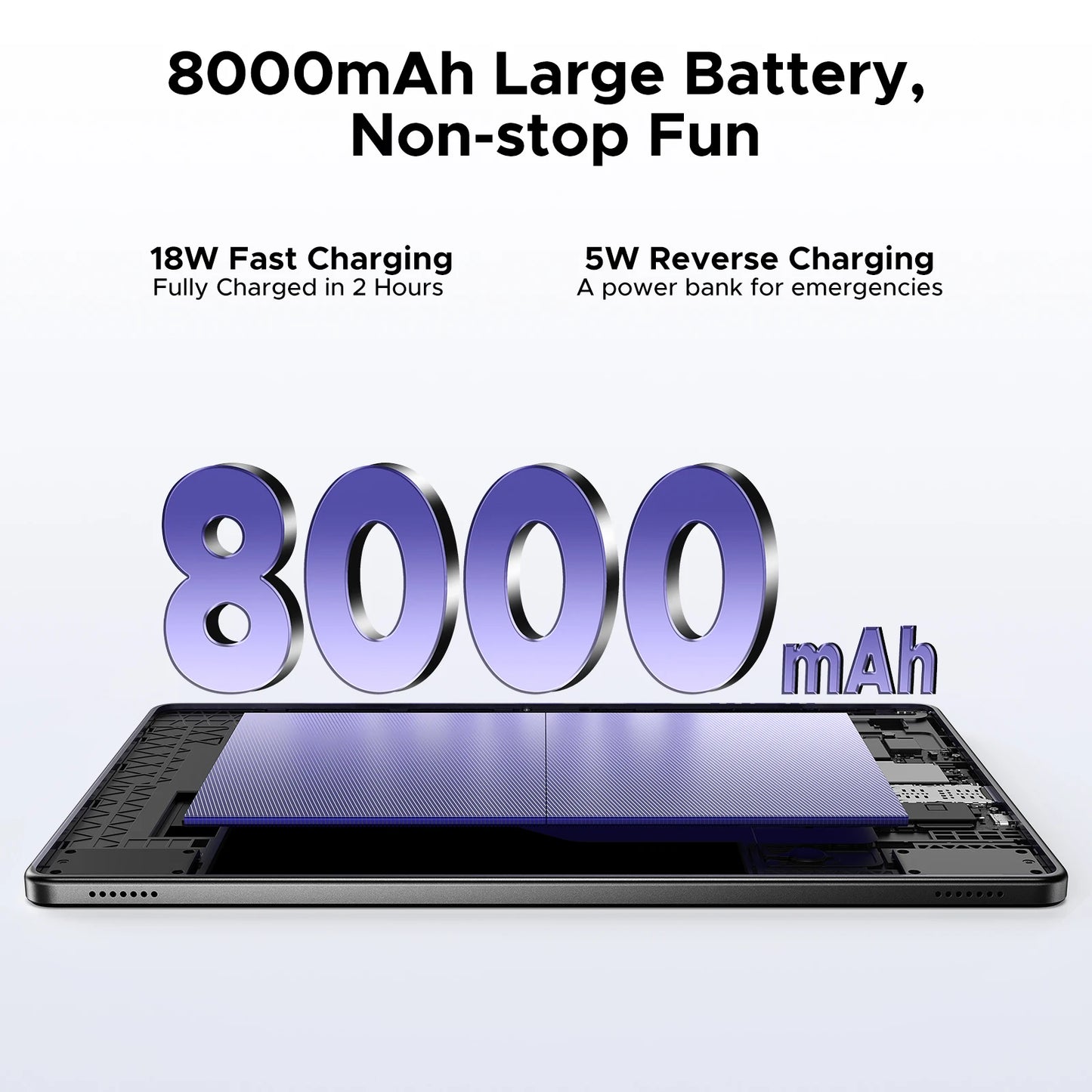 DOOGEE Tab G6+ Tablet 11 inch Android 16 Gemini Al FHD+ Display 8000mAh Battery 32GB+256GB Widevine L1 Dual Speakers Sim Pad PC