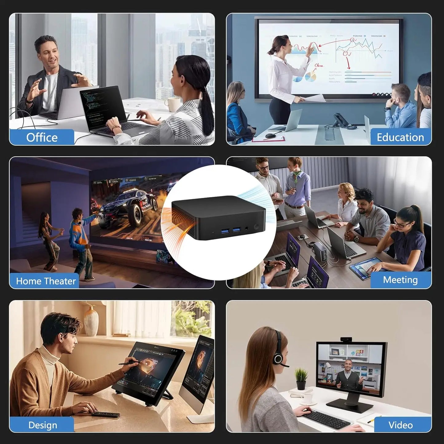2026 Intel Core i9 8950HK Portable Mini PC Windows 11 Pro 16GB RAM 512GB 1TB M.2 SSD Gaming Computer WiFi6 BT5.2 Desktop MiniPC