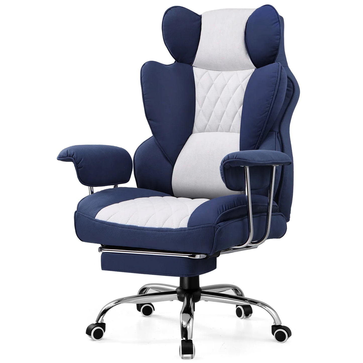 Comhoma Big and Tall Gaming Chair with Footrest and Lumbar Support