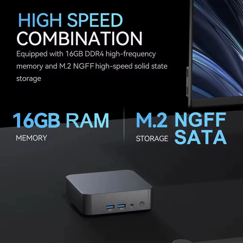 2026 Intel Core i9 8950HK Portable Mini PC Windows 11 Pro 16GB RAM 512GB 1TB M.2 SSD Gaming Computer WiFi6 BT5.2 Desktop MiniPC