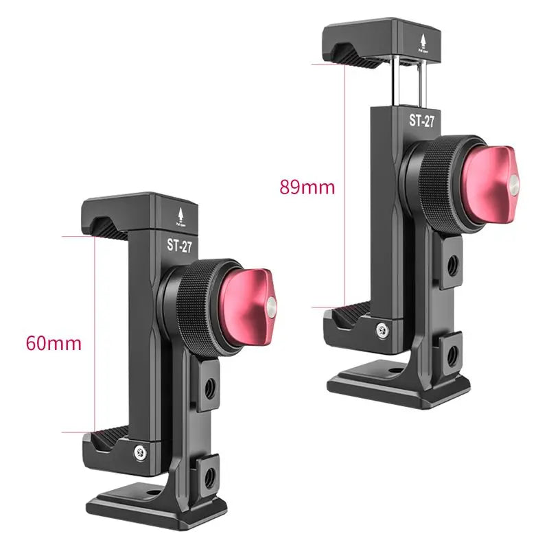 Ulanzi ST-27 Metal Vertical Phone Mount with Cold Shoe