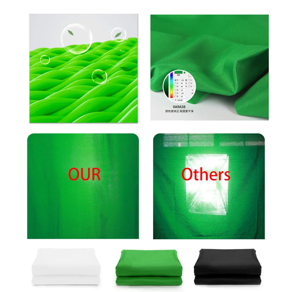 Photography Background Backdrop Smooth Cotton Green Screen Chromakey Cromakey Backdrops Cloth For Photo Studio Shoot Video