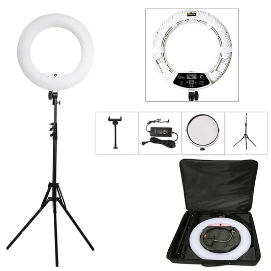 18inch Ring Lights Lamp with Tripod 96W Selfie Light for Beauty Salon Tattoo Yidoblo FD480 Photo Studio Video Light CRI95+