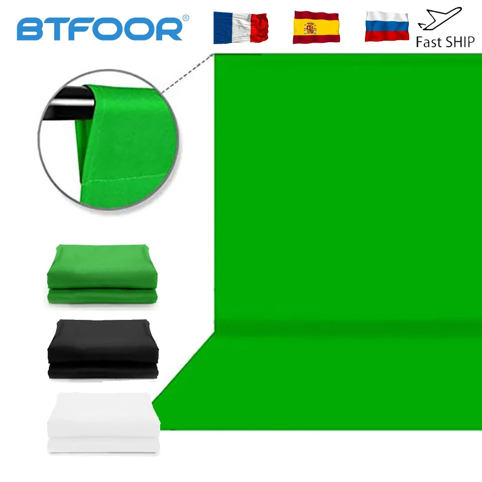 Photography Background Backdrop Smooth Cotton Green Screen Chromakey Cromakey Backdrops Cloth For Photo Studio Shoot Video