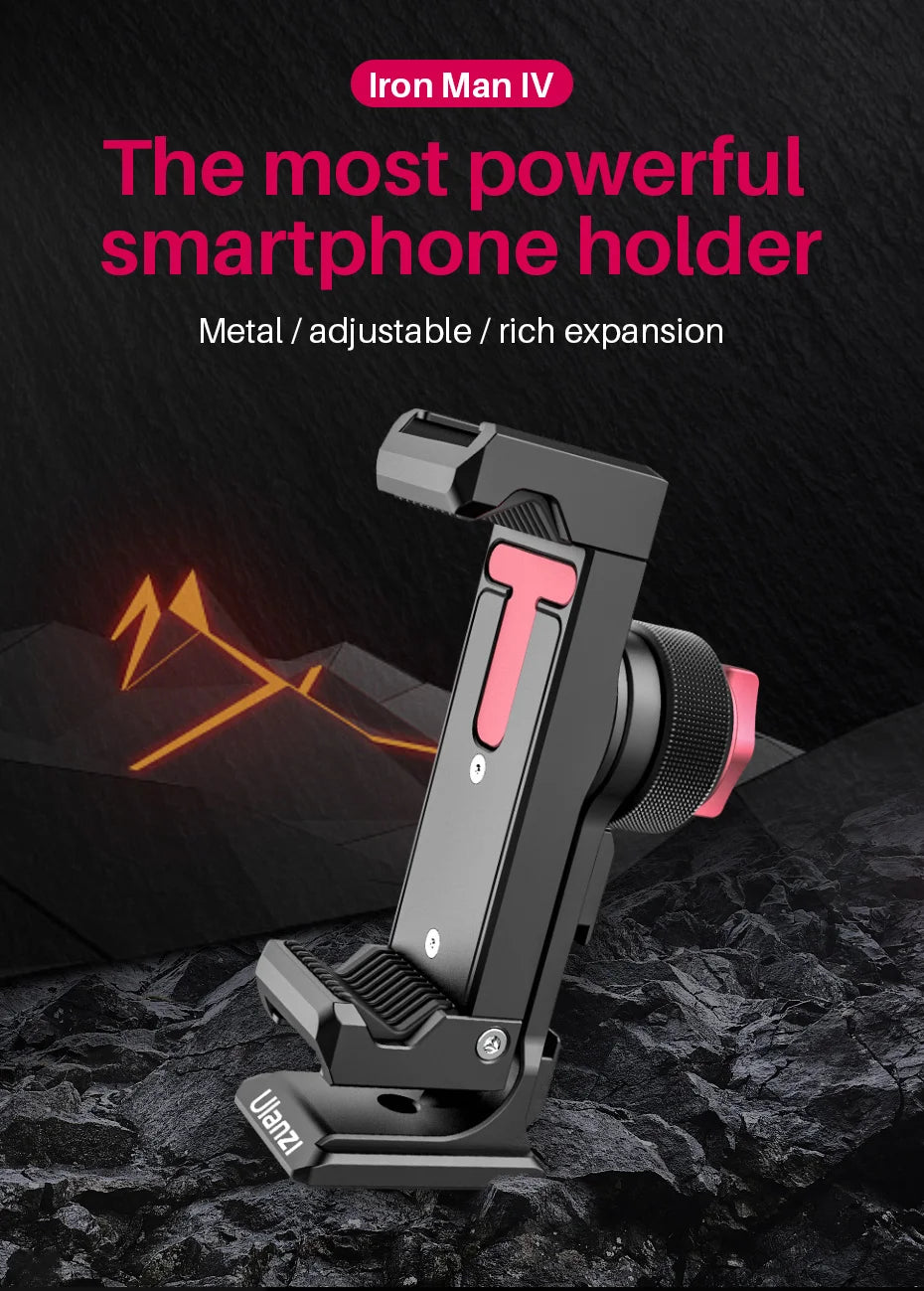 Ulanzi ST-27 Metal Vertical Phone Mount with Cold Shoe