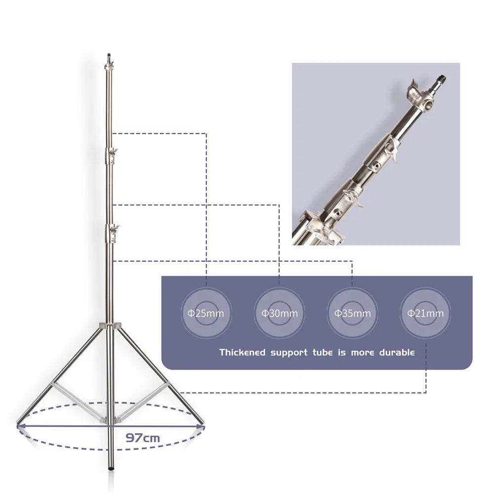 SH Studio Folding Lighting Tripod Stand for Photo Studio