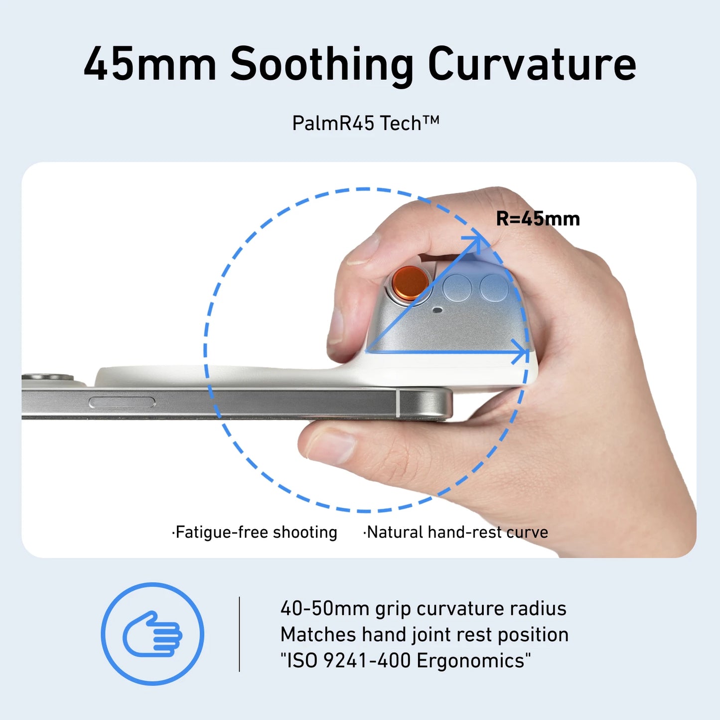 TELESIN Magnetic Phone Camera Shoot Hand Grip Universal Smart Phone Holder Shooting Aid Remote Control Handle for iPhone,  Android **Ships from China**