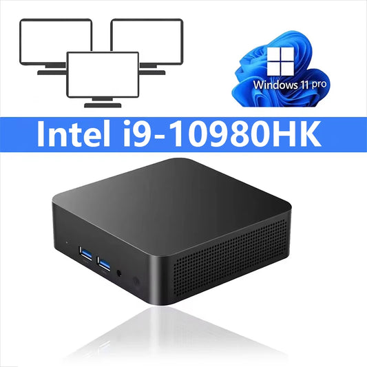 Mini PC Intel Core i9 10980HK i3 6100 Windows 11 Pc Gaming Computer 16GB 32GB RAM 1TB SSD WiFi6 BT5.2 Supports Desktop PC Gamer ** SHIPS FROM CHINA **