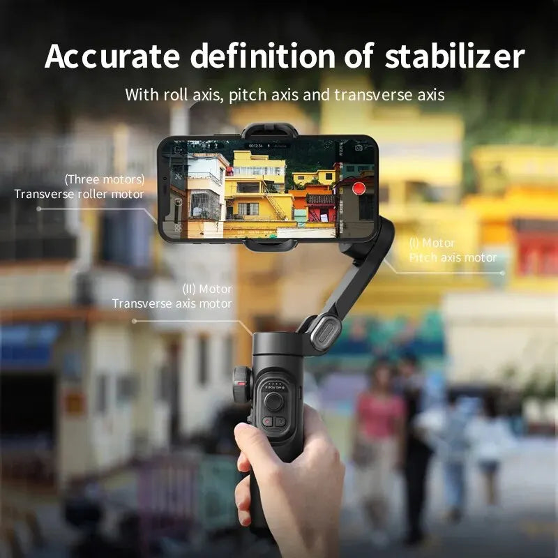 AOCHUAN 3-Axis Handheld Gimbal Stabilizer SmartXE for Smartphone for iPhone Android AI Face Tracking TikTok Vlog **Ships from China**