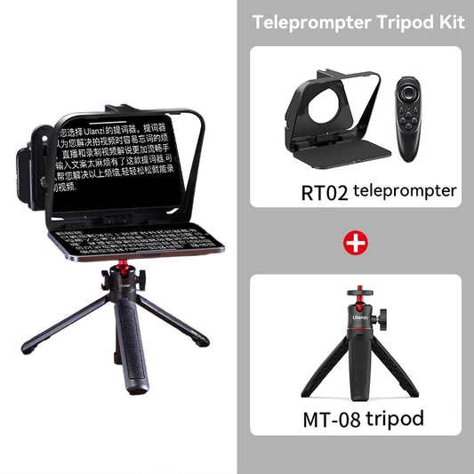 Ulanzi Teleprompter Monitor for Camera iPhone 12 13 14 Pro Max Sony Canon Nikon DSLR Mini Portable Telepromopter for Smartphone