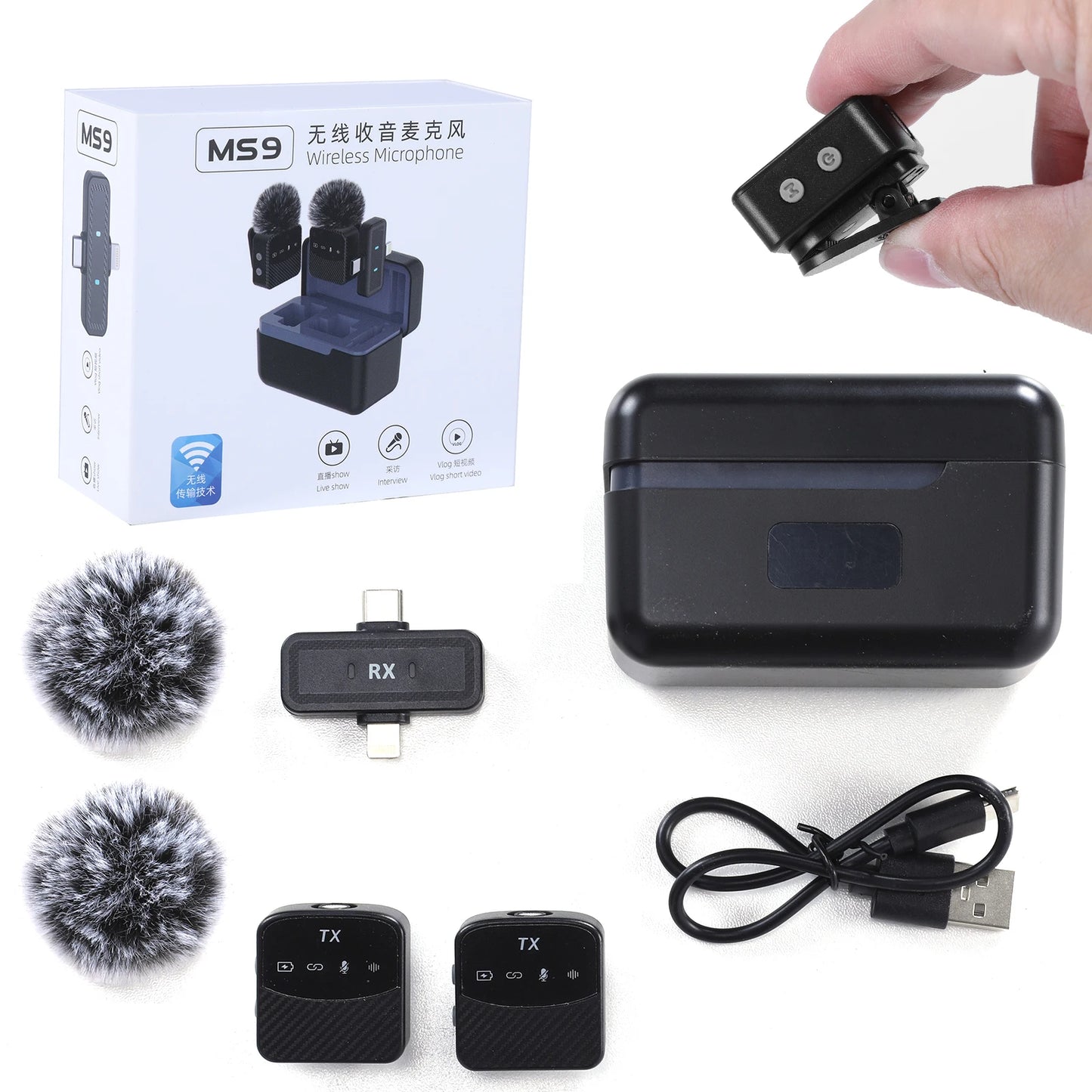 Mini Microphone for IPhone/Android/Camera with Noise Reduction Plug & Play Lapel Mic for Video Recording Vlogging Interview