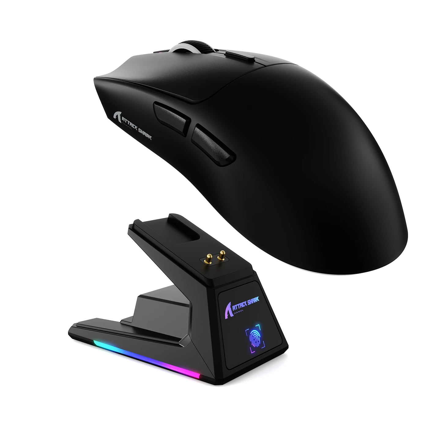 ATTACK SHARK X1 Ultralight Wireless Gaming Mouse with Magnetic RGB Charging Dock,PixArt PAW3395 Pro Sensor,40000DPI for PC/Mac