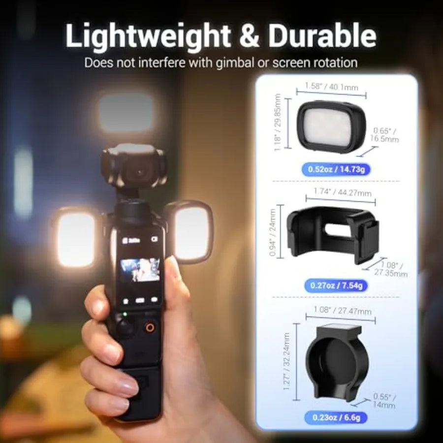 Rechargeable Magnetic Mini LED Video Light For Osmo Pocket 3