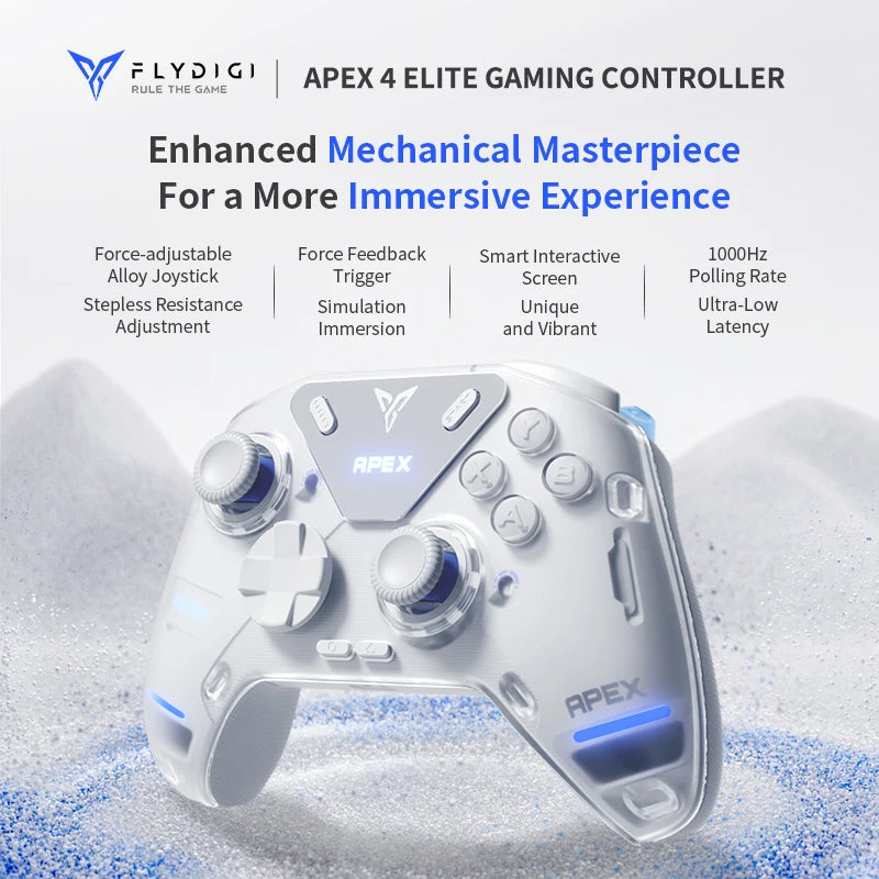 Flydigi APEX 4 Gaming Controller Wireless Gamepad Hall Trigger Force-adjustable Alloy Hall Joystick for PC /Switch/Mobile/TV Box