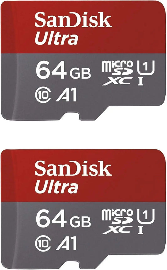 SanDisk 64GB X2 (128GB) MicroSDXC Ultra UHS-1 Memory Card for High-Speed Storage in Smartphones and Cameras, Reliable