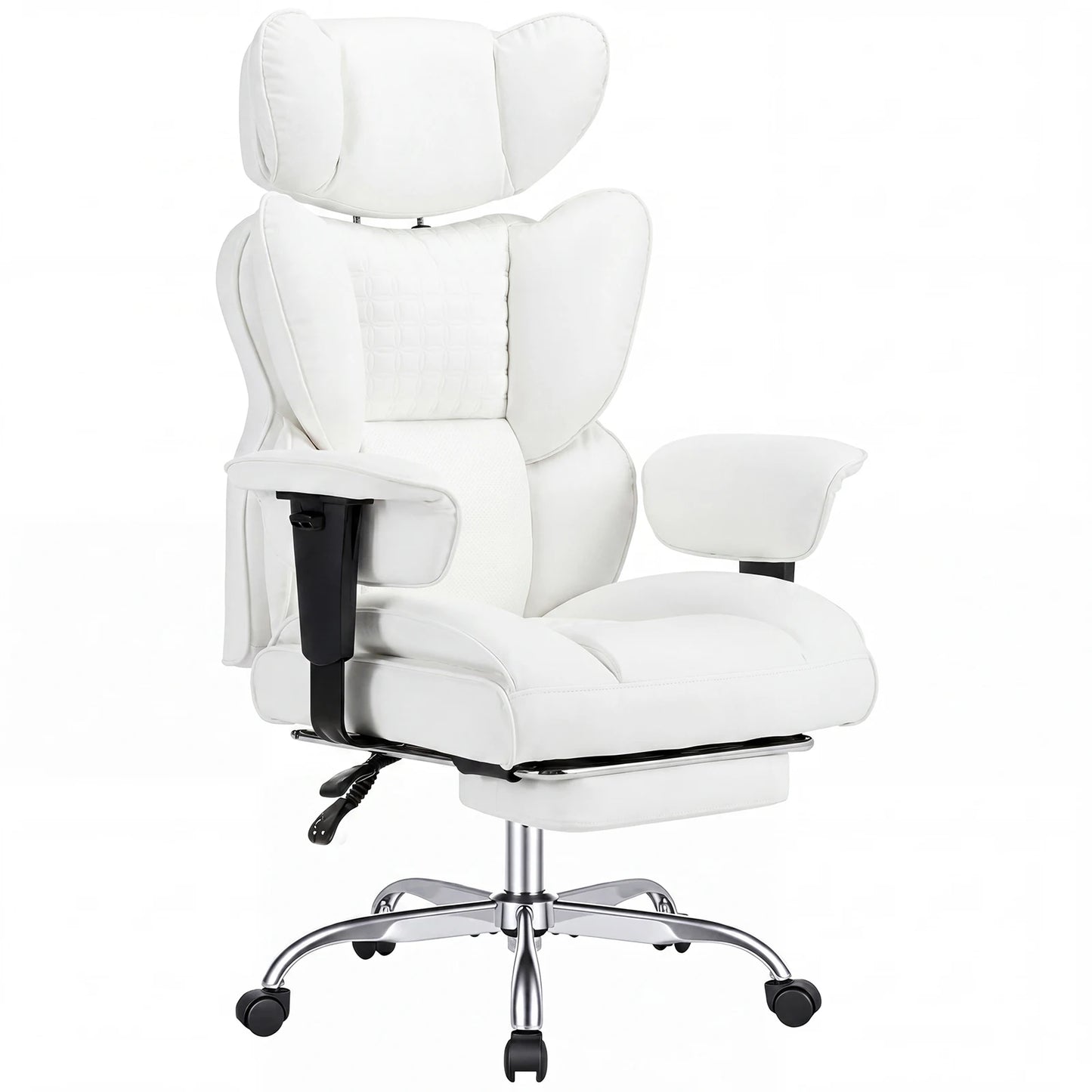 JHK Ergonomic Adjustable Armrests Gaming Computer Chair PU Leather Reclining Computer Chair with Pocket 350 LBS Office Chair with Footrest Height Adjustable Swivel Wide Seating for Home Office Multiple Color options