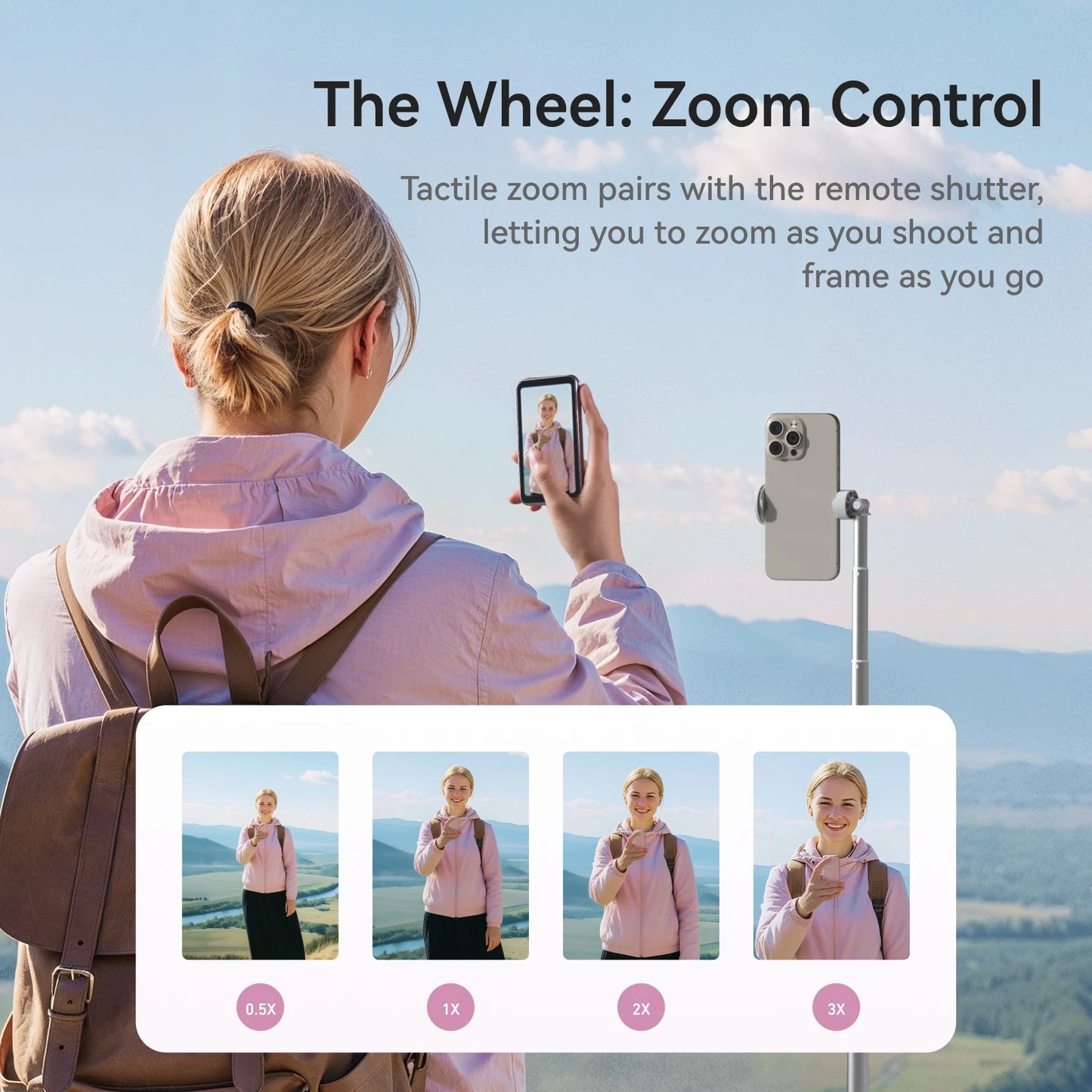 TELESIN Magnetic Phone Selfie Monitor Screen Vlog Selfie For iPhone Android Iphone Wireless Remote for MagSafe ZOOM Control ** Ships from China**