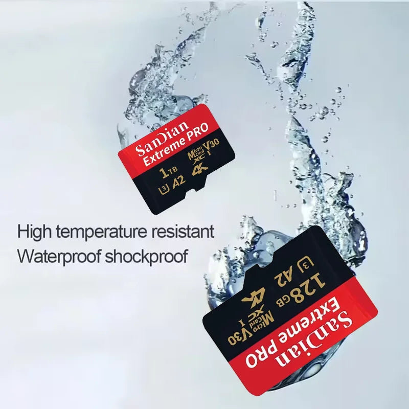 Class 10 U3 V30 Waterproof Memory SD Cards with USB Adapter 128GB 512GB High Speed Micro TF/SD Card for Phone Laptop Camera **Ships from China**