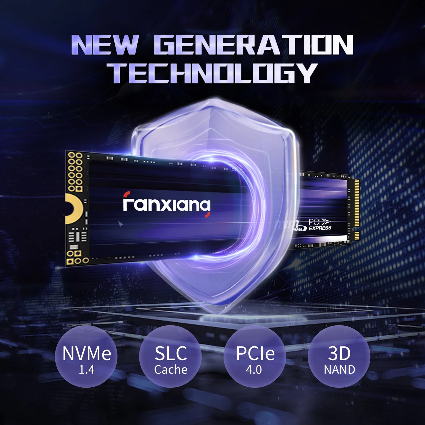 [EU/US Shipping]Fanxiang S880 M.2 SSD 7300MB/s 1TB/2TB/4T M.2 NVMe SSD Drive Hard Disk Internal Solid State Drive For PS5 Laptop