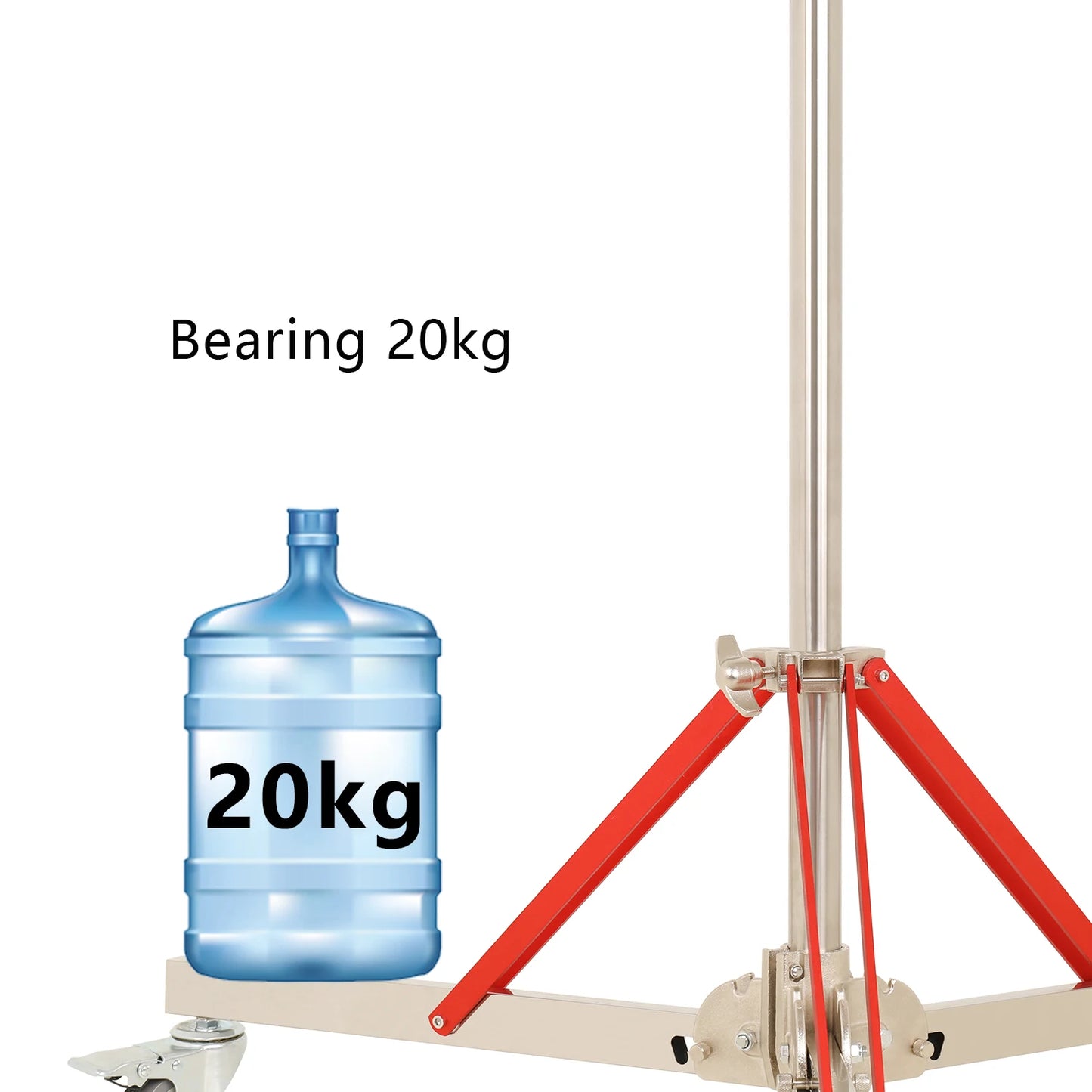 SH 320cm Photography Magic Leg With 3 Wheels All Metal C-Stand Bracket Stainless Steel Tripod For Stainless Steell Arm Crossbar