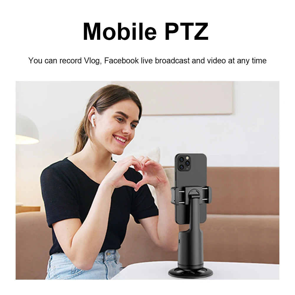 Intelligent Desktop Tracking Gimbal Selfie Stick Tripod 360 Rotation Phone Gimbal Stabilizer for  Live Photography