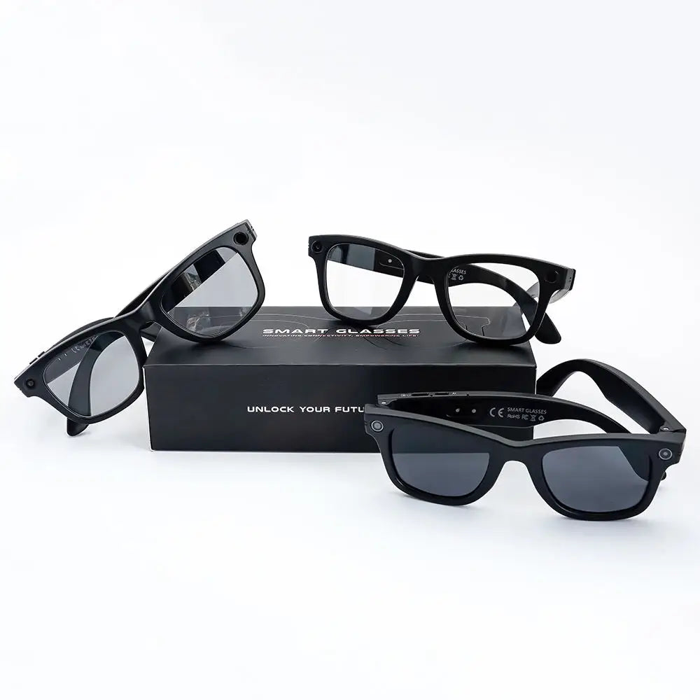2026 SANVNET GS4 MAX Smart Eyewear 8MP Video Camera Sunglasses Wi-Fi Transfer Audio Record Smart AI Glasses with Dual Lenses