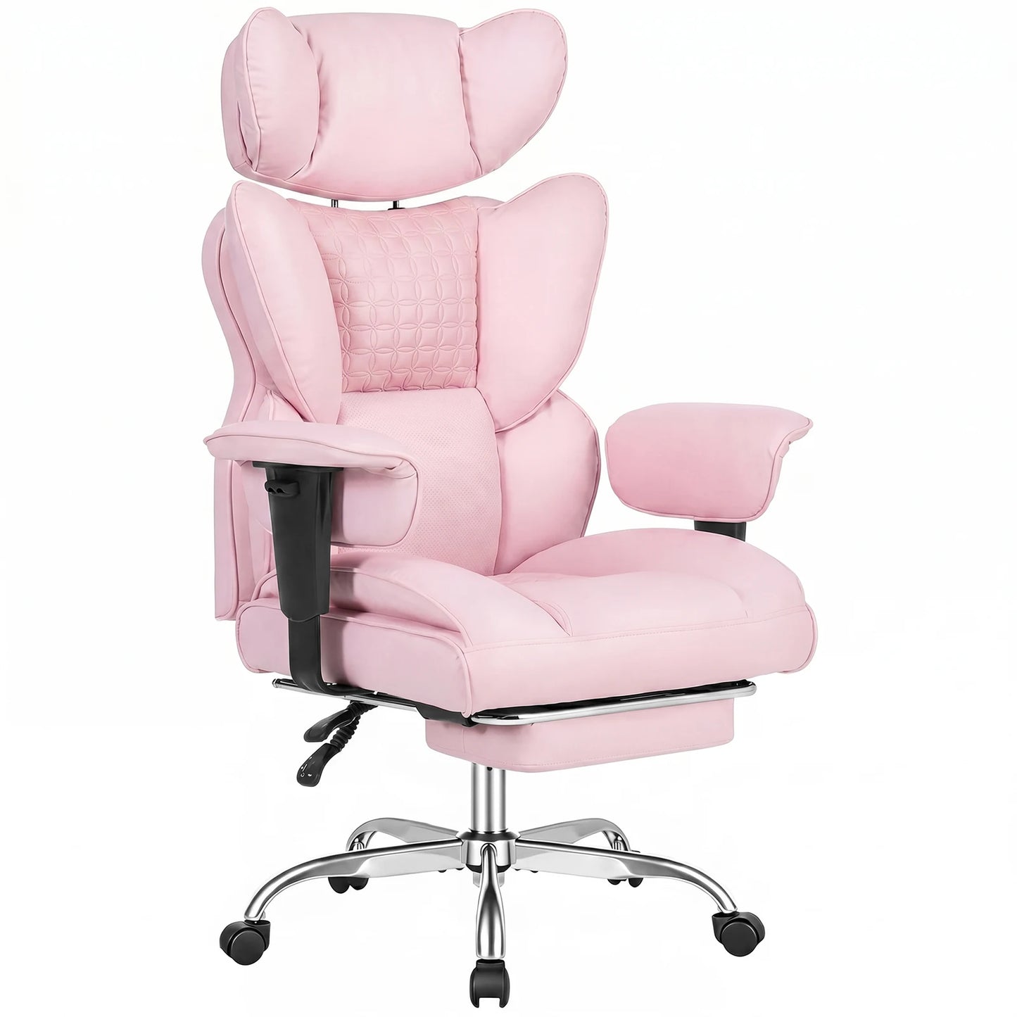 JHK Ergonomic Adjustable Armrests Gaming Computer Chair PU Leather Reclining Computer Chair with Pocket 350 LBS Office Chair with Footrest Height Adjustable Swivel Wide Seating for Home Office Multiple Color options