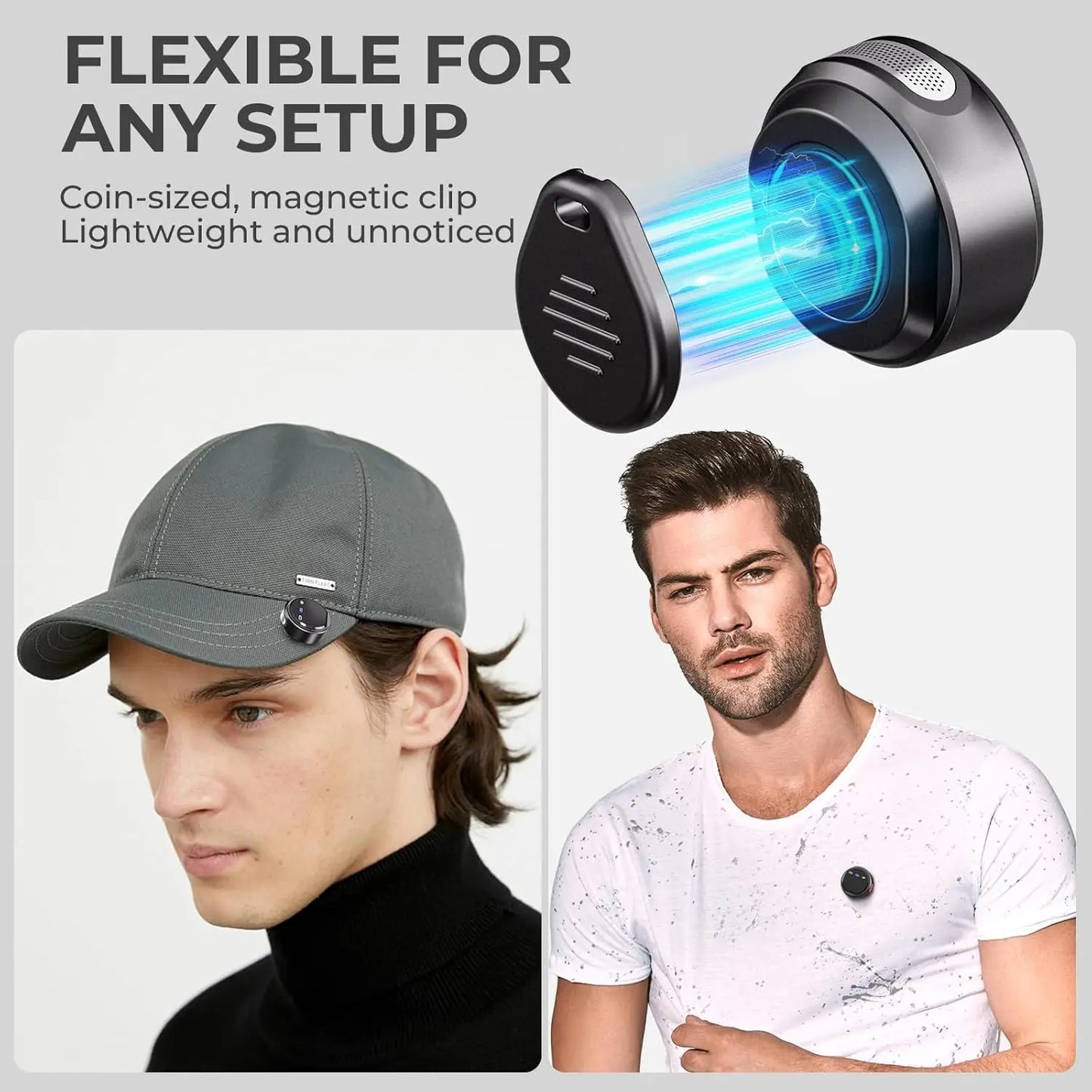 Moman Coin Wireless Bluetooth Lavalier Microphone for iPhone/Android The Smallest 48H 164ft Range Noise Cancellation Mini Clip