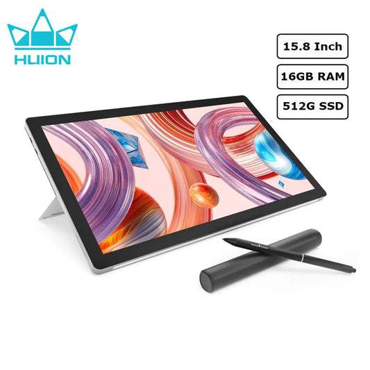 Huion Kamvas Studio 16 Tablet 15.8 Inch Independent Graphics Tablet Computer 2.5K Finger TouchScreen 512G SSD 16GB RAM Laptop